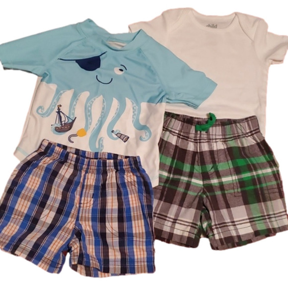 Carter's Infant Boy's 4pc Summer Bundle Size 9 Months - Picture 1 of 9